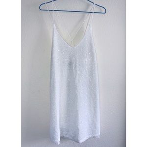 V-Neck Spaghetti-Strap Slip Dress